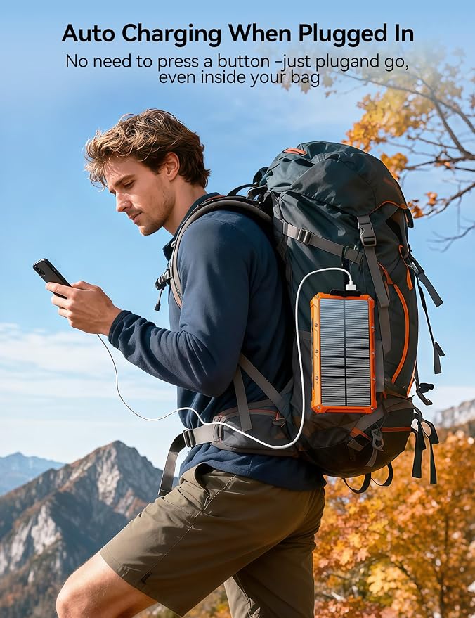 Solar-Charger-Power-Bank - 20000mah Solar Powered Battery Charger Cell Phone - Image 7