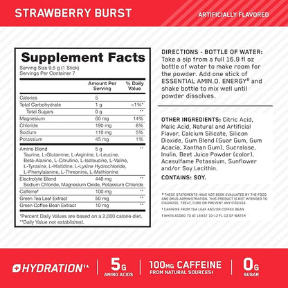 Optimum Nutrition Essential Amino Energy Plus Electrolytes Stick Packs - Image 3