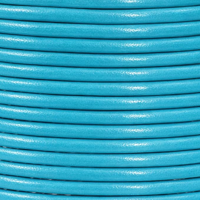 Mandala Crafts Round Genuine Turquoise Leather Cord - Image 4