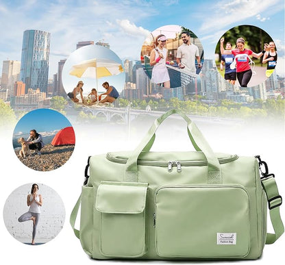 Suruid Travel Duffel Bag with Shoes Compartment Sports Gym Bag with Dry Wet - Image 8