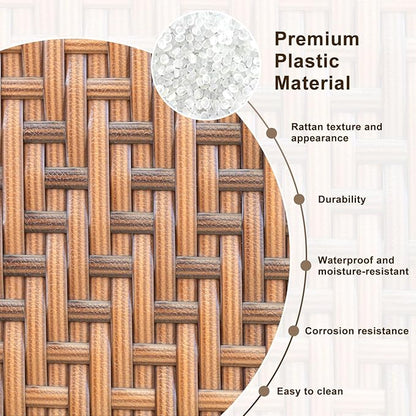 M METERXITY 1-Pack Wicker Repair Kit, 5mm x 33ft/10m Plastic Flat Rattan - Image 2