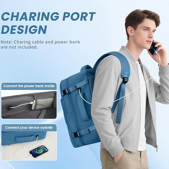 Sinaliy Travel laptop Backpack for Men Women, Personal Item Size Flight Approved - Image 3
