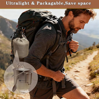 750ml Ultralight Titanium Camping Pot - Image 8