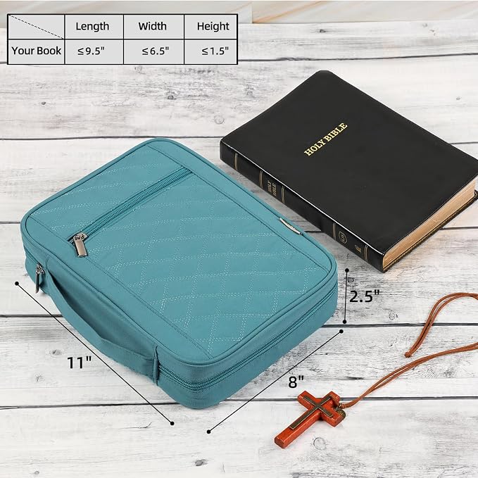 FINDCOZY Bible Cover for Women, Durable Carrying Book Case Church Bag for - Image 6