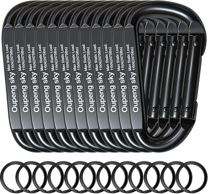 Carabiner Clip, Camping Accessories, Outdoors and Gym etc, D Shaped Spring Hook by Oupengsky
