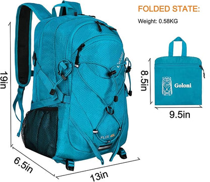 Goloni 45L Hiking Backpack Lightweight Foldable, Waterproof Camping Backpack - Image 2