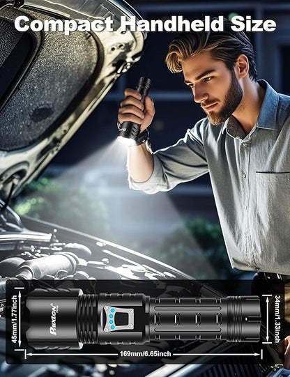 PHIXTON Rechargeable Flashlights High Lumens 10000 Super Bright Long Range - Image 6