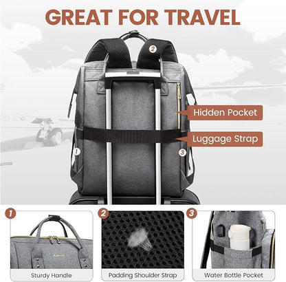 LOVEVOOK Laptop Backpack for Women, 15.6 Inch Professional Womens Travel - Image 5
