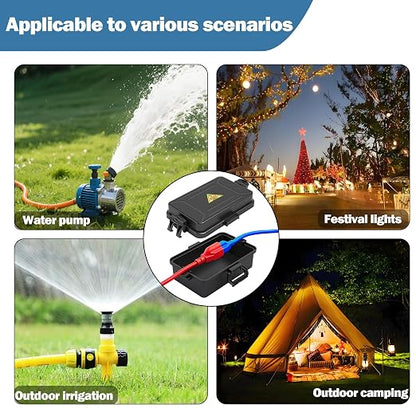 Mini Outdoor Electrical Box, IP54 Waterproof Extension Cord Cover Weatherproof - Image 8