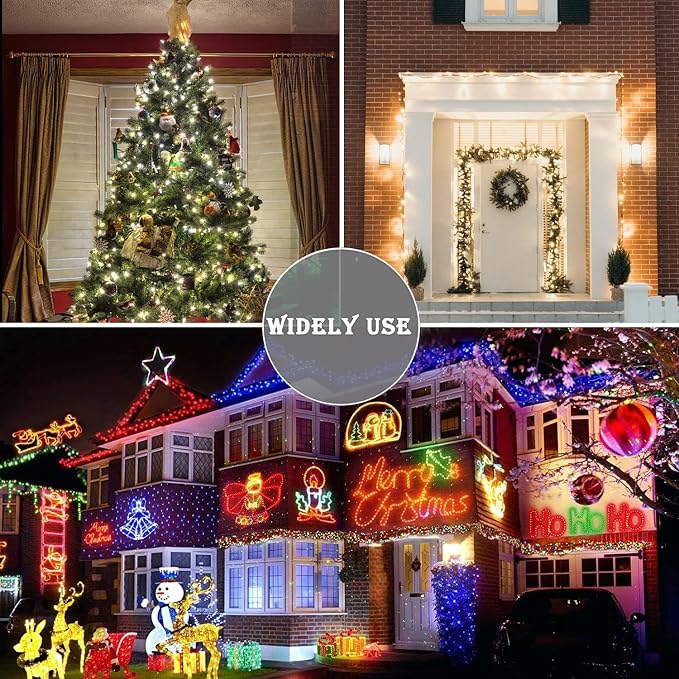 Warm White String Lights Outdoor Christmas Decoration, 66 ft 200 LED Christmas - Image 5