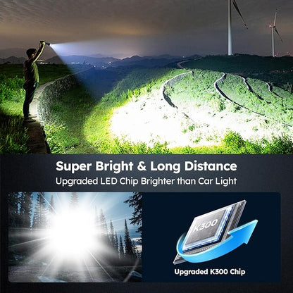 THY TRY Rechargeable LED Flashlight 2-Pack, 90000 High Lumens Super Bright - Image 2
