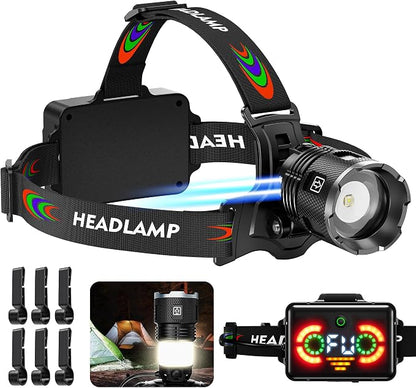 220000 Lux Bright Camping Headlamp Function 17 Modes Motion Sensor Adjustable by FixLiburt