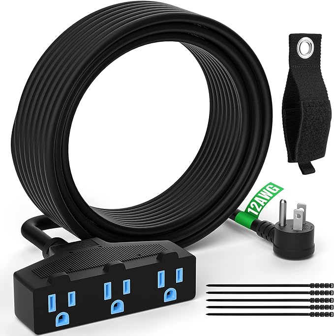 Outdoor Extension Cord 50 Ft by Elecan