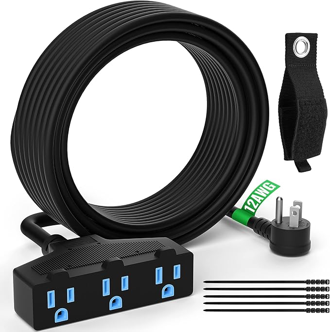Outdoor Extension Cord 35 Ft by Elecan