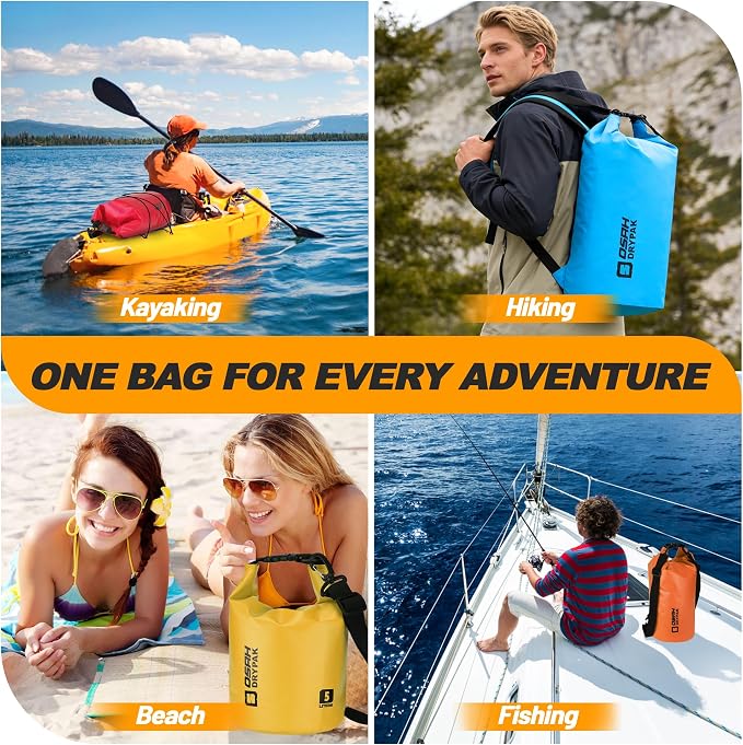 Waterproof Dry Bag, 5L/10L/20L/30L/40L Roll Top Lightweight Storage Backpack - Image 5