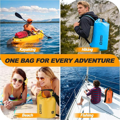 Waterproof Dry Bag, 5L/10L/20L/30L/40L Roll Top Lightweight Storage Backpack - Image 5
