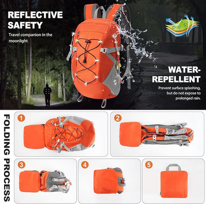 20L Hiking Backpack Lightweight Packable Hiking Daypack, Foldable Small Travel - Image 5