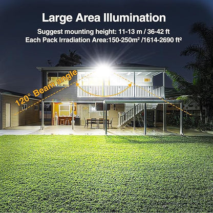 Onforu 200W LED Flood Lights Outdoor, 18000LM Bright Security Light, IP66 - Image 5