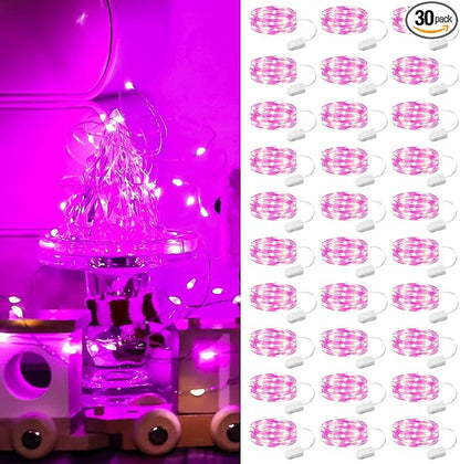 ZSJWL 30 Pack Pink Fairy Lights Battery Operated, 7Ft 20LED Mini String Light by ZSJWL