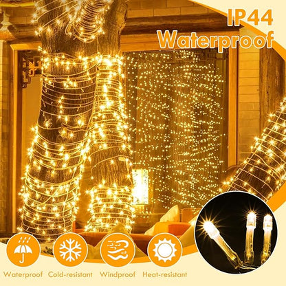288FT 800LED Extra-Long String Lights Indoor Outdoor Clear Wire, Warm White - Image 3