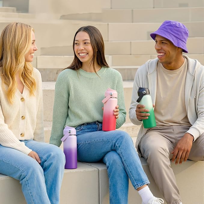 Fijinhom 24oz Insulated Stainless Steel Water Bottle, Wide Mouth Double Wall - Image 5