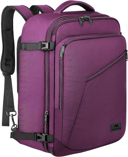 MATEIN Large Purple Travel Backpack, Water Resistant Airplane Backpack by MATEIN
