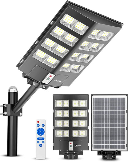 Ofuray Solar Street Lights Outdoor, Solar Security Flood Lights Parking Lot by Ofuray