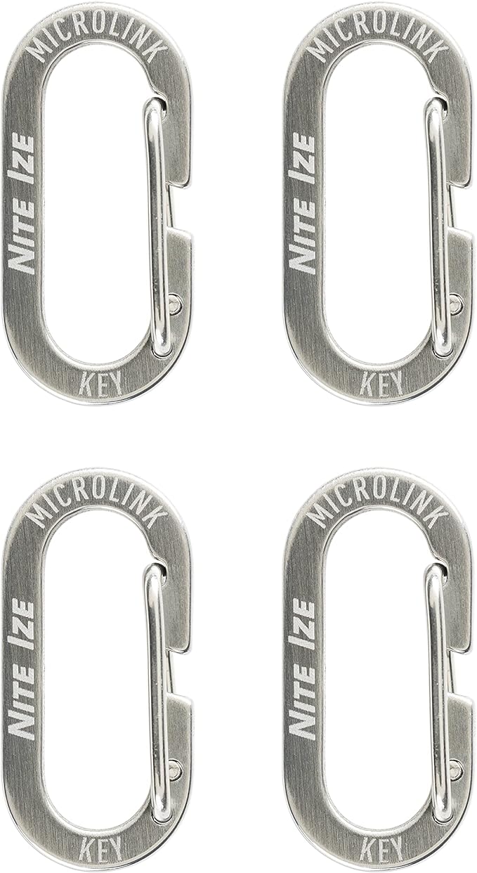 Nite IZE MicroLink Carabiner, Stainless Steel Mini Key Rings - Image 3