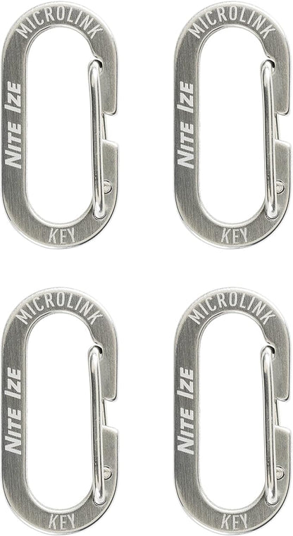 Nite IZE MicroLink Carabiner, Stainless Steel Mini Key Rings - Image 3