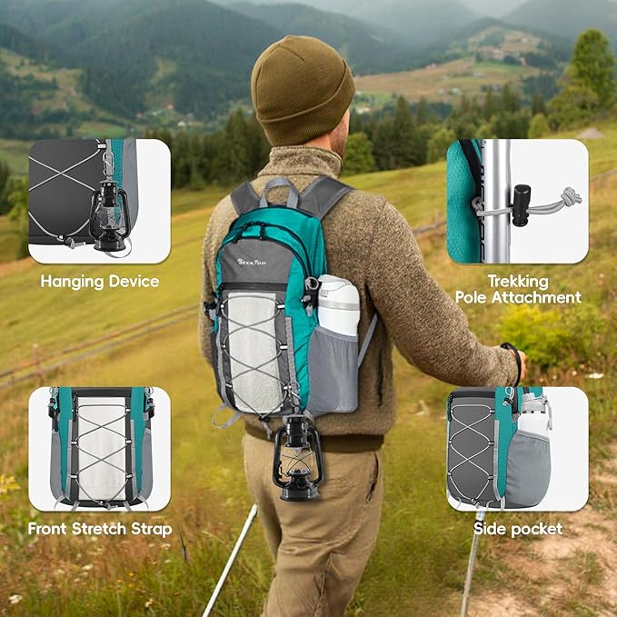 Seektop 20L Foldable Waterproof Hiking Backpack, Ultralight Small Lightweight - Image 5