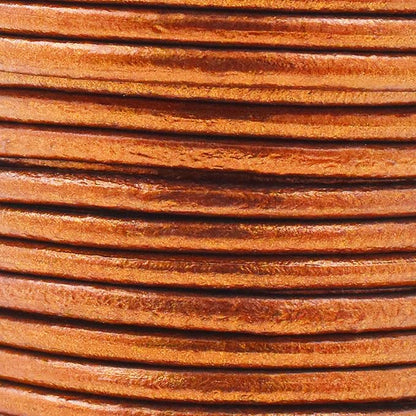 Mandala Crafts Round Genuine Copper Leather Cord - Image 3