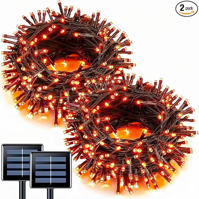 JMEXSUSS 2 Pack Solar String Lights Outdoor Waterproof, Total 66 FT 200 LED by JMEXSUSS