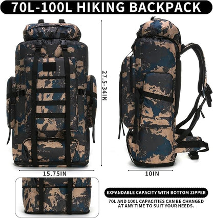 Hiking Backpack for Men 70L/100L Camping Backpack Military Rucksack Molle 3 - Image 2