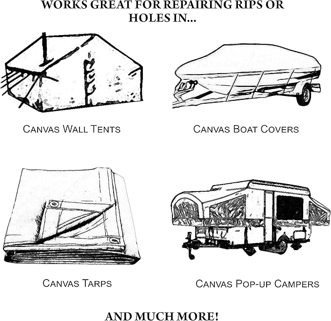 TrailMax Outdoor Canvas Patch Kit to Repair Pop-Up Campers, Canvas Tents - Image 3