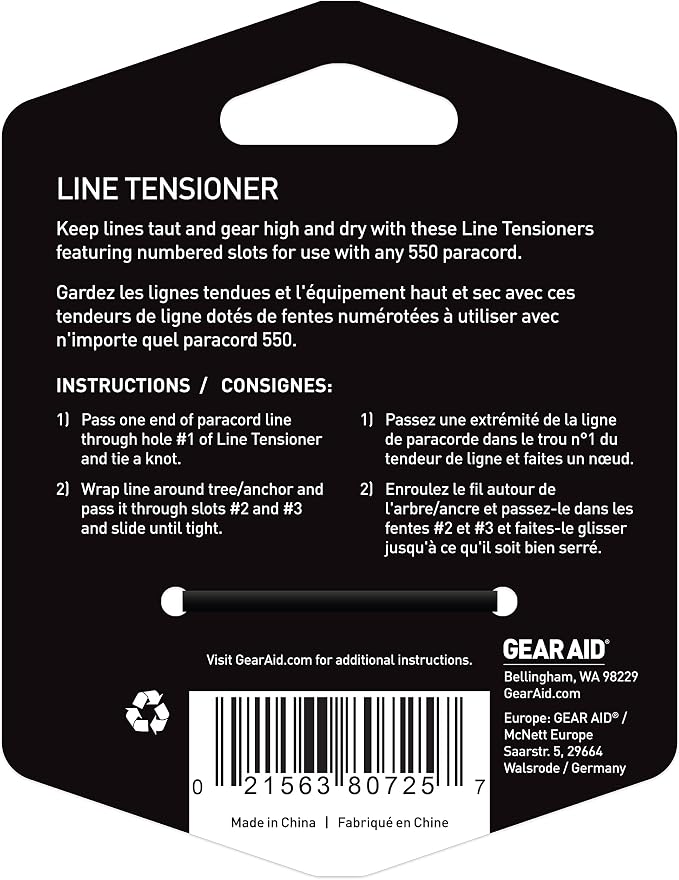 GEAR AID Line Tensioners for Hanging Gear, Travel Clothesline and Bear Hangs at - Image 3
