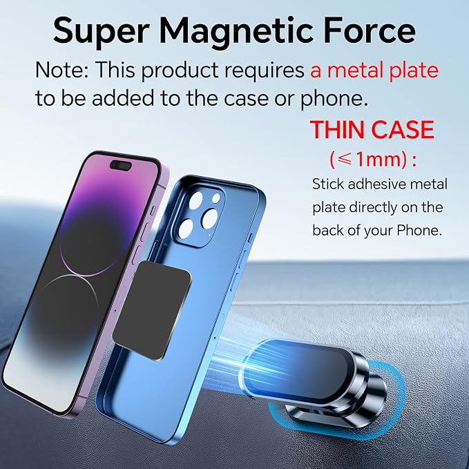 【2-PACK】Magnetic phone holder for car, iPhone Magnetic car mount for cell phone - Image 5