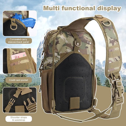 Rover Sling Pack Tactical Shoulder Sling Bag Backpack - Image 6
