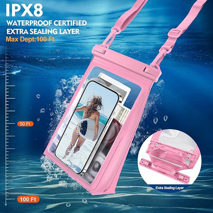PEDVSTY Large Waterproof Phone Pouch, Cell Phone Dry Bag - Image 2