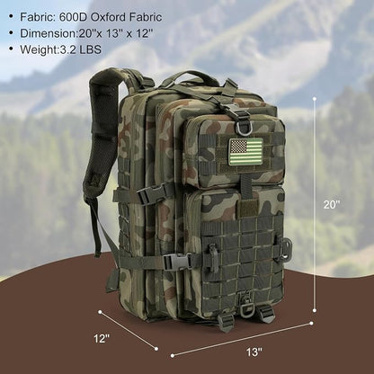 Hannibal Tactical MOLLE Assault Backpack, Tactical Backpack Military Army - Image 3