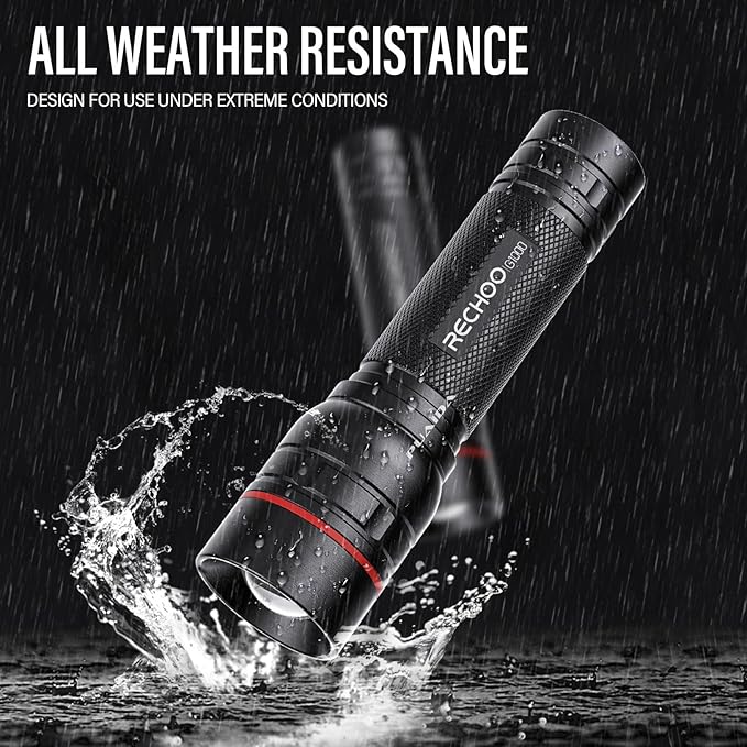 RECHOO Rechargeable Flashlights High Lumens, 2 Pack G1000 Super Bright Flash - Image 7