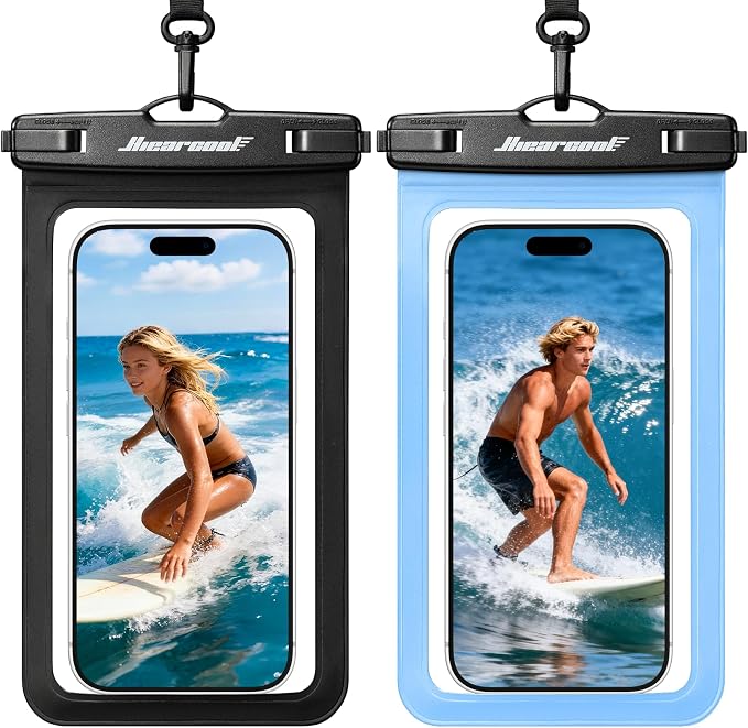 Hiearcool Waterproof Phone Pouch, Waterproof Beach Bag Compatible by Hiearcool