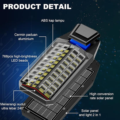 Solar Street Lights Outdoor, Commercial Grade Dusk to Dawn LED Security Flood - Image 4