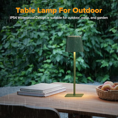 LUTEC 4 Pack Cordless Table Lamp, 6000mAh Rechargeable Battery Operated Desk - Image 5