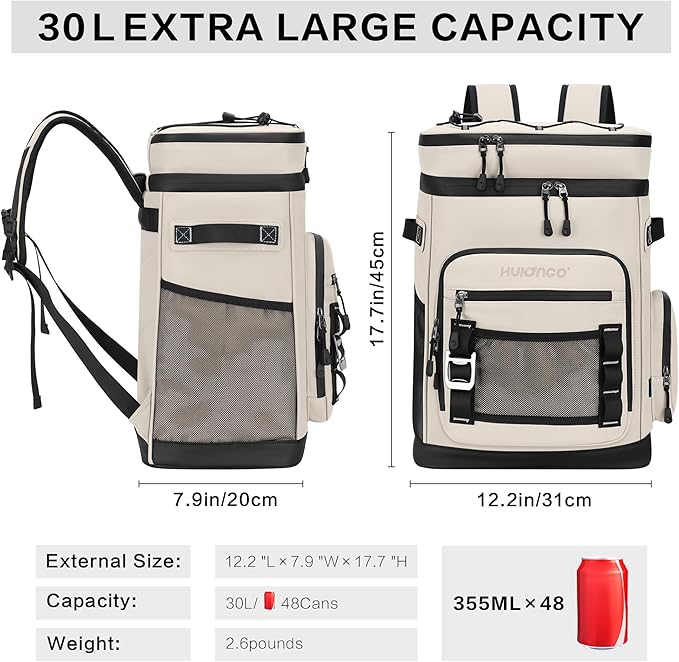 Hulongo Large Waterproof Insulated Cooler Backpack - Image 2