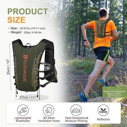 BECOJADDE Running Vest Hydration Backpack - Image 4