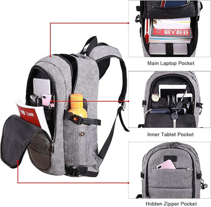 Tzowla Travel Laptop Backpack Water Resistant Anti-Theft Bag - Image 5
