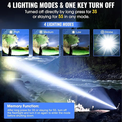 Banral Rechargeable Tactical Flashlights, High Lumens Small Mini USB-C LED - Image 5