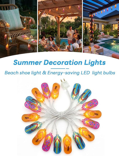 Slipper String Lights, 8.5FT 10 LED Beach Themed Lights - Image 3