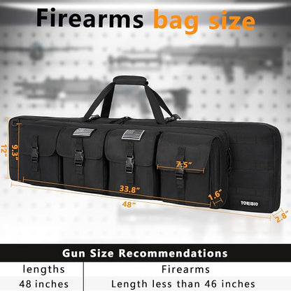 TORIBIO Double Rifle Case Soft Bag 32" 34" 36" 42" 46" 48'' 51“ 55” Gun Case - Image 2