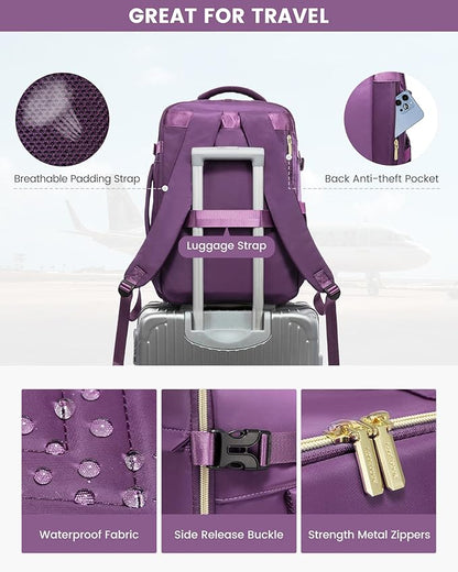 LOVEVOOK Large Travel Backpack for Women, TSA Carry on Backpack for Airplanes - Image 7
